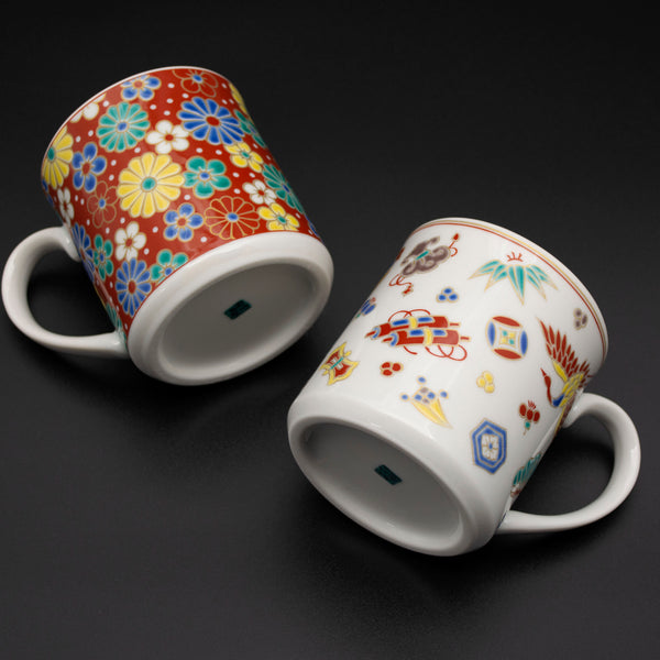 早慶戦　慶早戦　ラグビー　陶器コップセット　青郊　九谷焼　非売品 早慶戦慶早戦ラグビー陶器コップセット青郊九谷焼非売品