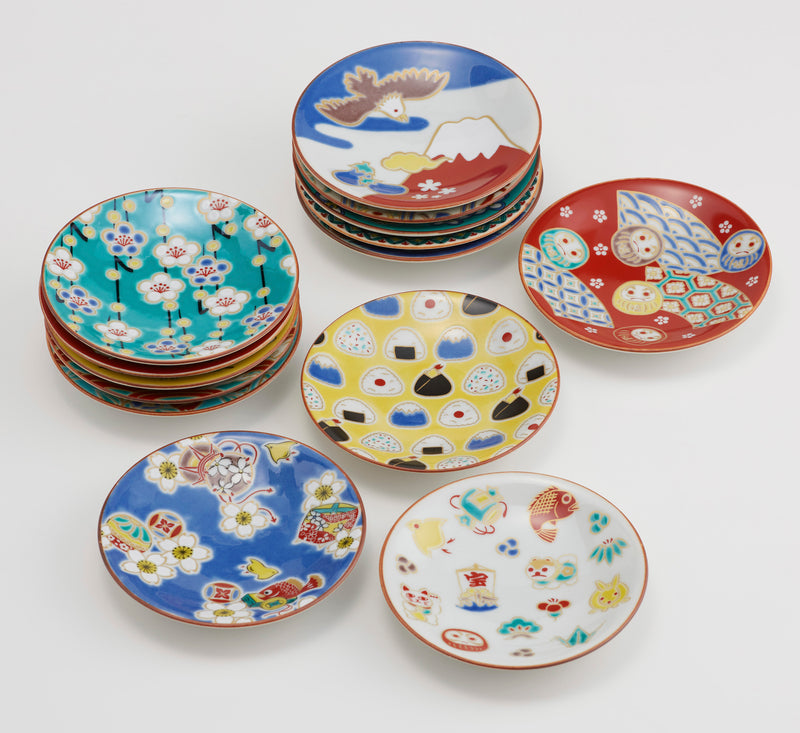 縁起小皿　桜宝尽くし　KSO-203