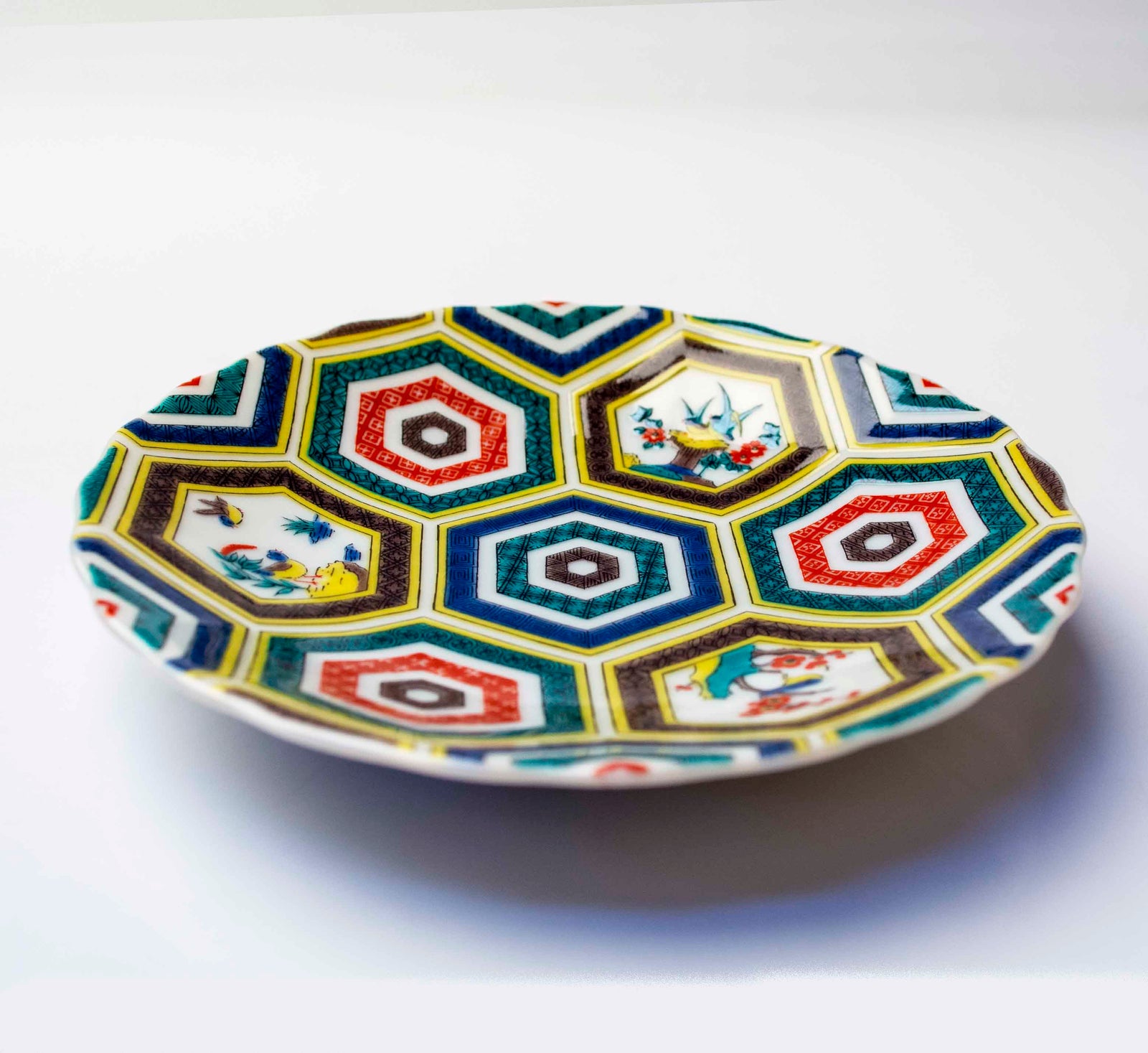 亀甲紋菱向付　９客　珍品 亀甲紋菱向付 9客 珍品