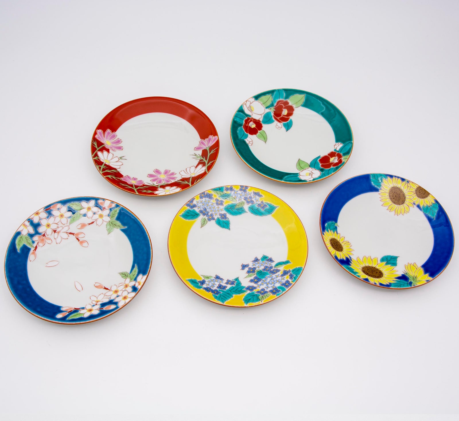 ☆NEW☆ 4.6号皿揃 四季の花 SK-452 – SEIKOU ONLINE