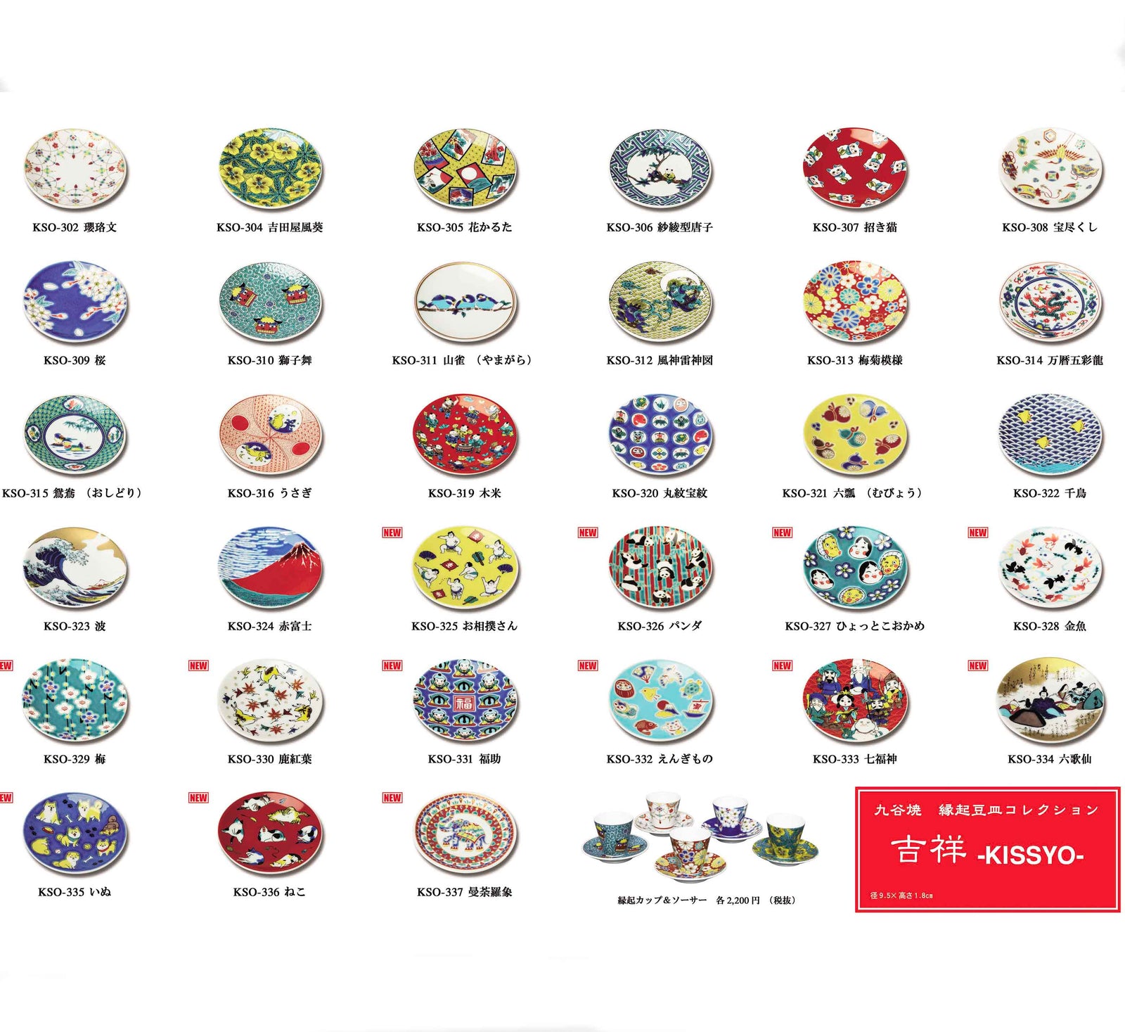 九谷　赤絵　桜花に人物図　豆皿　５客　D879AS-fazb 縁起豆皿 桜 KSO-309 – SEIKOU ONLINE