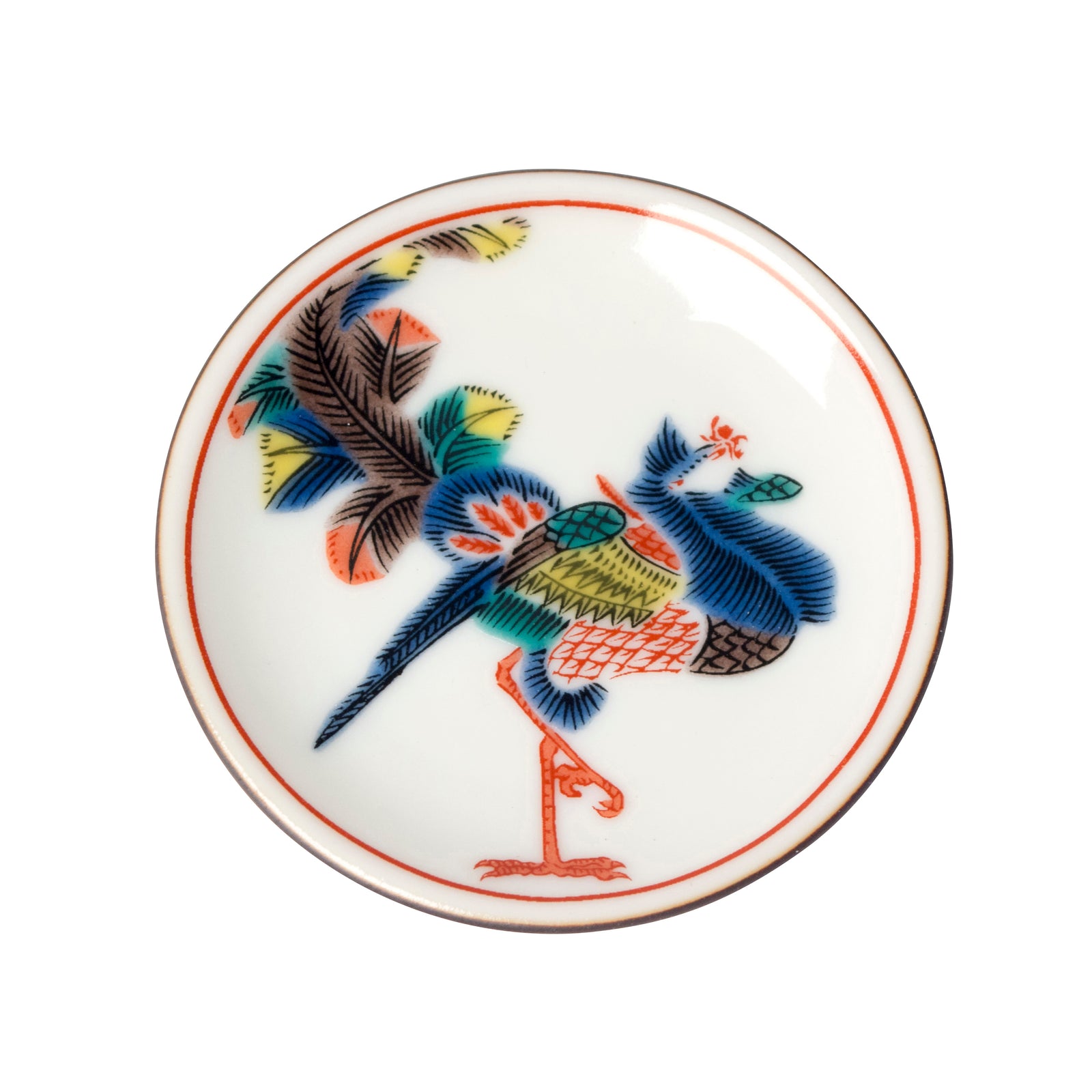 中国古美術・珍蔵粉彩・瑞獣鳳凰絵磁器の中皿・純手描き・箱付・置物・文房具・観賞皿 中国古美術・珍蔵粉彩・瑞獣鳳凰絵磁器の中皿・純手描き・箱付